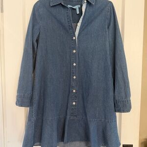 Draper James Light Blue Denim Shirt Dress